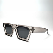 Urban Edge Rectangular Sunglasses - Transparent Grey